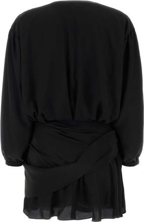 Balenciaga Zwarte Crepe Mini Jurk