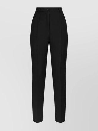 Dolce & Gabbana wool silk high-rise slim-fit tuxedo trousers