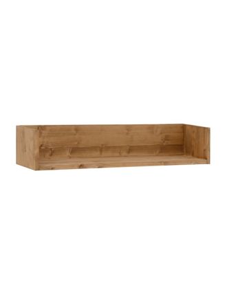 Deco Wood Estanter&iacute;a de madera maciza tono roble oscuro de 120x16cm