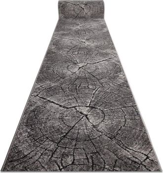 RugsX Runner SILVER Tronko Tree wood grey 80cm grey 80x1400 cm