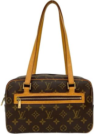Louis Vuitton Brown Leather Pvc Handbag Shoulder Bag Tote Bag (Pre-Owned)