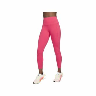 Nike Womens Medium Support High Waisted Leggings In Aster Pink