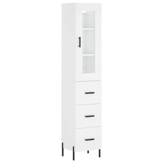 Berkfield Home Highboard White 34.5x34x180 cm Engineered Wood