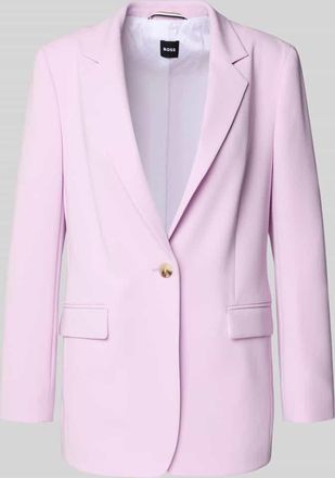 HUGO BOSS Regular Fit Longblazer mit Reverskragen Modell JOCALUAH in Pink, Gr&ouml;&szlig;e 32