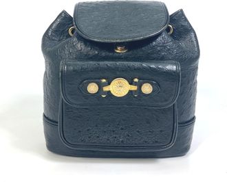 Versace Black Leather Backpack (Pre-Owned)