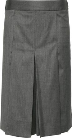 Peter Do mid-rise pleated shorts - women - Virgin Wool/Elastane - L - Grey