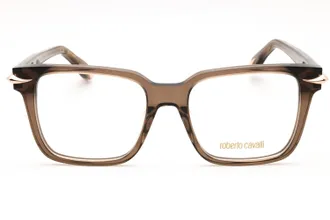 Roberto Cavalli VRC019M Rectangular Plastic Frame Eyeglasses - Taupe