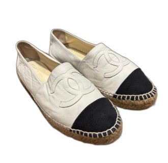 Chanel Black And White Espadrilles Size 40
