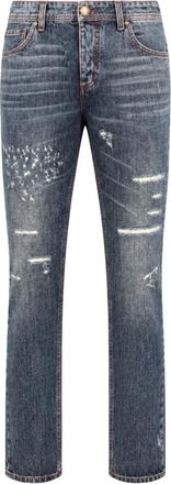 Philipp Plein Super Straight Cut Jeans - Heren - Slim Fit Jeans - Blauw - W36 - Denim - Jeans