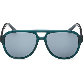 GANT Pilot Sunglasses in Shiny Dark Green /Green at Nordstrom Rack