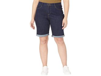 Levi's Shaping Bermuda Womens Shorts Royal Rinse : 24W 11, Cotton/Denim/Elastane