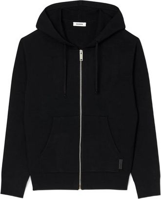 Sandro Hoodie met rits - Zwart