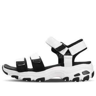 Skechers (WMNS) Skechers DLites Sandal GS Black/White 31514-WBK