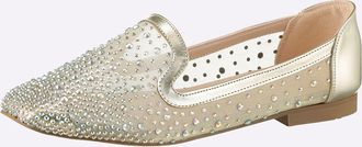 Heine Slipper HEINE, Damen, Gr. 36, goldfarben, silberfarben, Textil, Schuhe Slipper