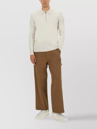 Belstaff ribbed cuff knit sweater with hem detail