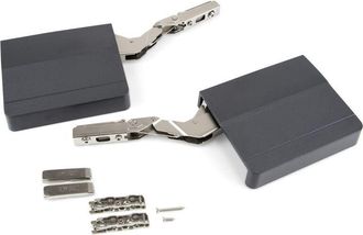 Emuca Emuca - Braccetto per anta sollevabile di mobile,Braccetto per ante a ribalta, forza 480-1.250, Acciaio e plastica, Grigio antracite