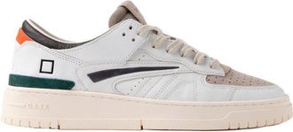 D.A.T.E. Torneo Sneakers - White/Dark Brown