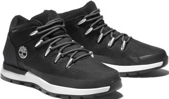 Timberland Schn&uuml;rboots TIMBERLAND Sprint Trekker Mid Fab WP, Herren, Gr. 41,5, schwarz, Textil, unifarben, Schuhe Schn&uuml;rboots, Winterstiefel, Schn&uuml;rstiefel, Wint