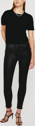 AG - Adriano Goldschmied Womens The Legging Ankle Jean In Light Super Black