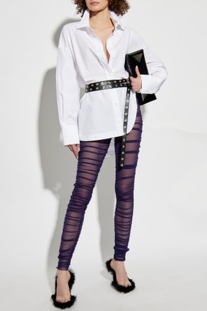 The Attico Draped Pants, Womens, Purple