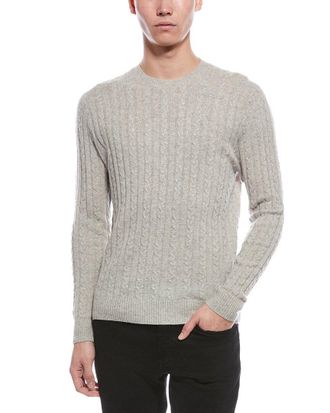Raffi Cashmere Cable Crewneck Sweater