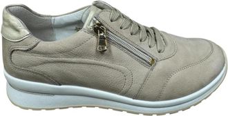 Waldl&auml;ufer Inessa Sneaker - Dames - Sneakers - Beige - 34 1/2 EU - Leer - Schoenen
