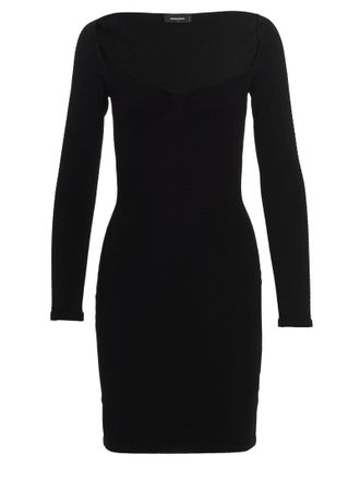 Dsquared2 Womens Ribbed Viscose Dress
