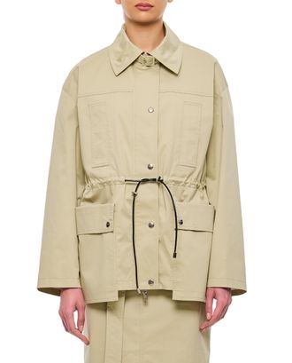 Halfboy Structured Parka With Adjustable Drawstring Waist And Multi-Pocket Design