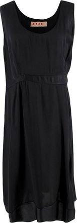 Marni Black Bias Cut Satin Dress Size M