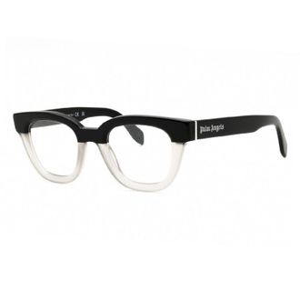 Palm Angels Eyeglasses Cat Eye Full Rim, Black Grey Frame And Clear Demo Lenses Lens Perj013Style120900