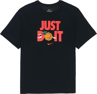 Nike Just Do It Alphabet Printing Round Neck Short Sleeve Black DV1213-010