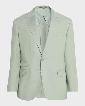 Ralph Lauren Purple Label Men & apos;s Kent Hand-Tailored Silk-Linen Jacket