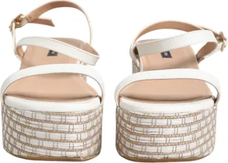 Patrizia Pepe White Espadrilles Ankle Strap Sandals Womens Shoes (Pre-Owned)