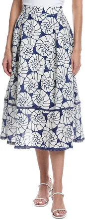 Tyler B&ouml;e Tyler B&ouml;e Elise Linen-Blend Midi Skirt