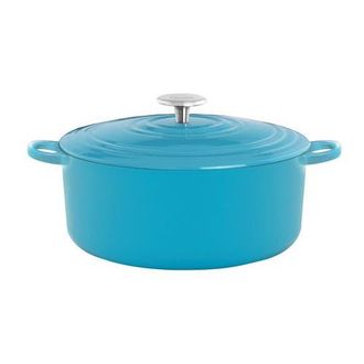 Chantal 7 Qt Round Cast Iron Dutch Oven in Sea Blue at Nordstrom