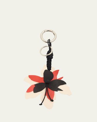 Plan C Leather Flower Bag Charm