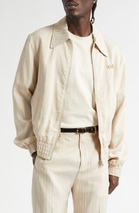 Amiri Stripe Blouson Jacket in Alabaster Archived at Nordstrom, Size 36 Us