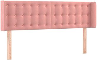 vidaXL Cabecero De Terciopelo Rosa 147x16x78/88 Cm Vidaxl