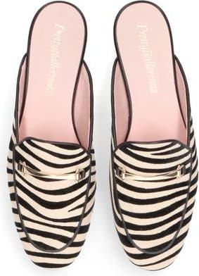Pretty Ballerinas Round Toe Animal Print Loafer Slide in Beige at Nordstrom, Size 39.5