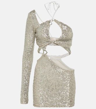 Roberta Einer Banu cutout sequined minidress