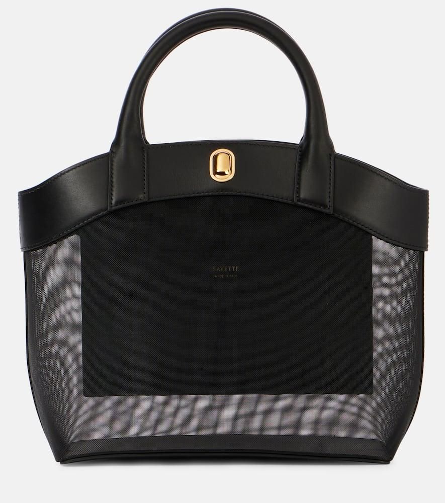 ◆SAVETTE◆シンメトリー ポシェット レザートリム トートバッグ レディース Savette | NET-A-PORTER