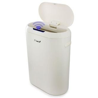Elama 13 Gallon Automatic Sensor Hands Free Round Top Trash Can in Off-White at Nordstrom