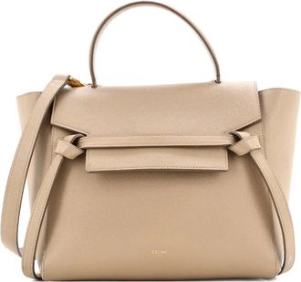 Celine Belt Bag Textured Leather Micro satchel - Beige