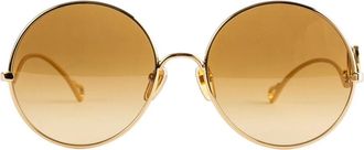 Chlo&eacute; Sunglasses, female, Yellow, Size: ONE SIZE Oversized Round Sunglasses