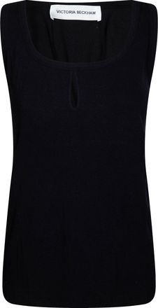 Victoria Beckham Fitted Keyhole Ruched Tank Top