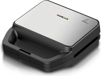 Infinite Sandwichera El&eacute;ctrica 7 En 1 Con 7 Placas Antiadherentes Extra&iacute;bles Y Funci&oacute;n De Doble Calentamiento