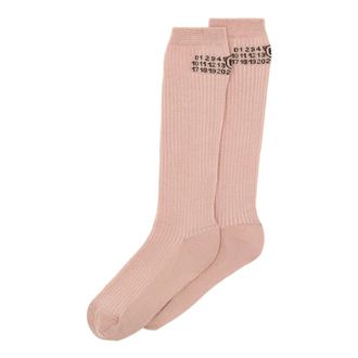 Maison Margiela Bootleg Socks - Dames - Sokken - Roze - M - Katoen - Ondergoed