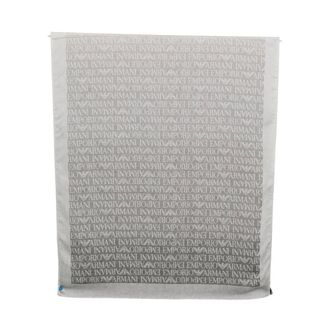 Emporio Armani Scarves, male, Gray, Size: ONE SIZE Allover Logo Stole