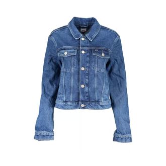 Tommy Hilfiger Denim Jackets, female, Blue, XS, Denim Jacket with Pockets and Washed Effect