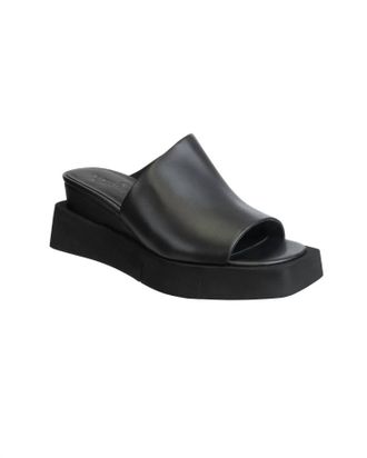 Naked Feet Womens Infinity Wedge Sandals In Black